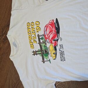 VINTAGE 1990 HANES CLASSIC CAR SUNGLE STITCH TEE.   #6430